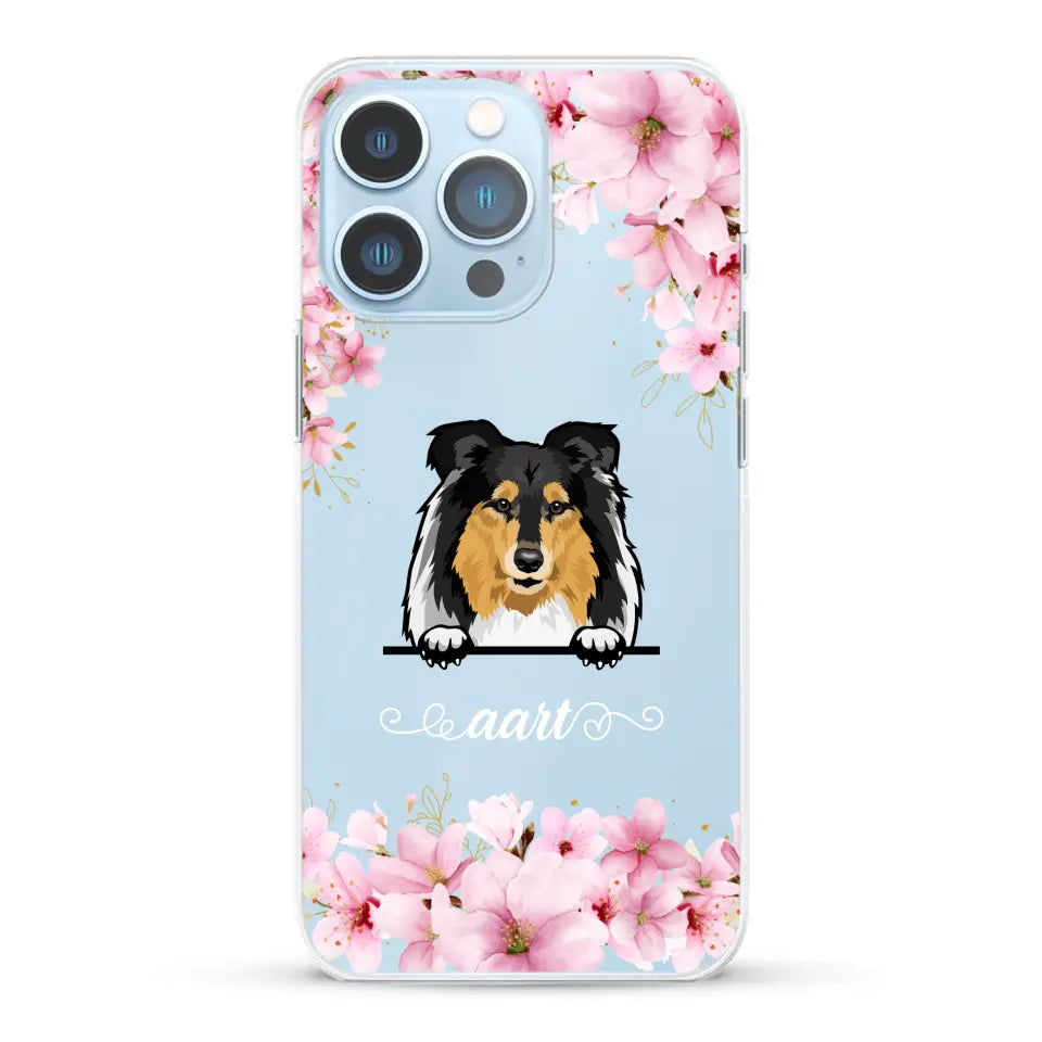 Bloemen Honden - Gepersonaliseerd telefoonhoesje