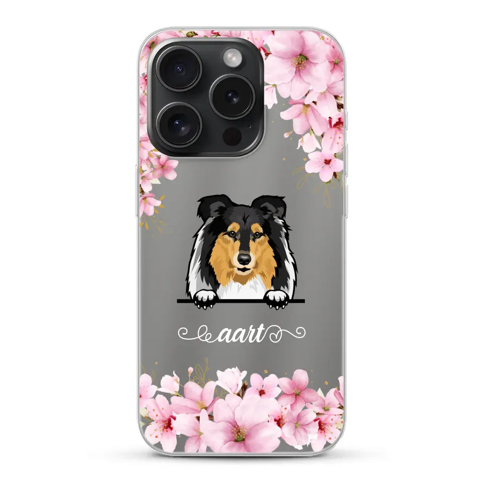 Bloemen Honden - Gepersonaliseerd telefoonhoesje