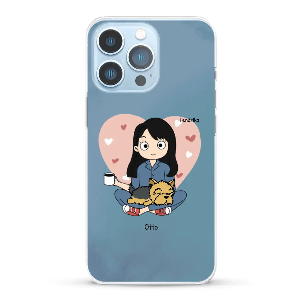 Cartoon honden mama - Gepersonaliseerd telefoonhoesje