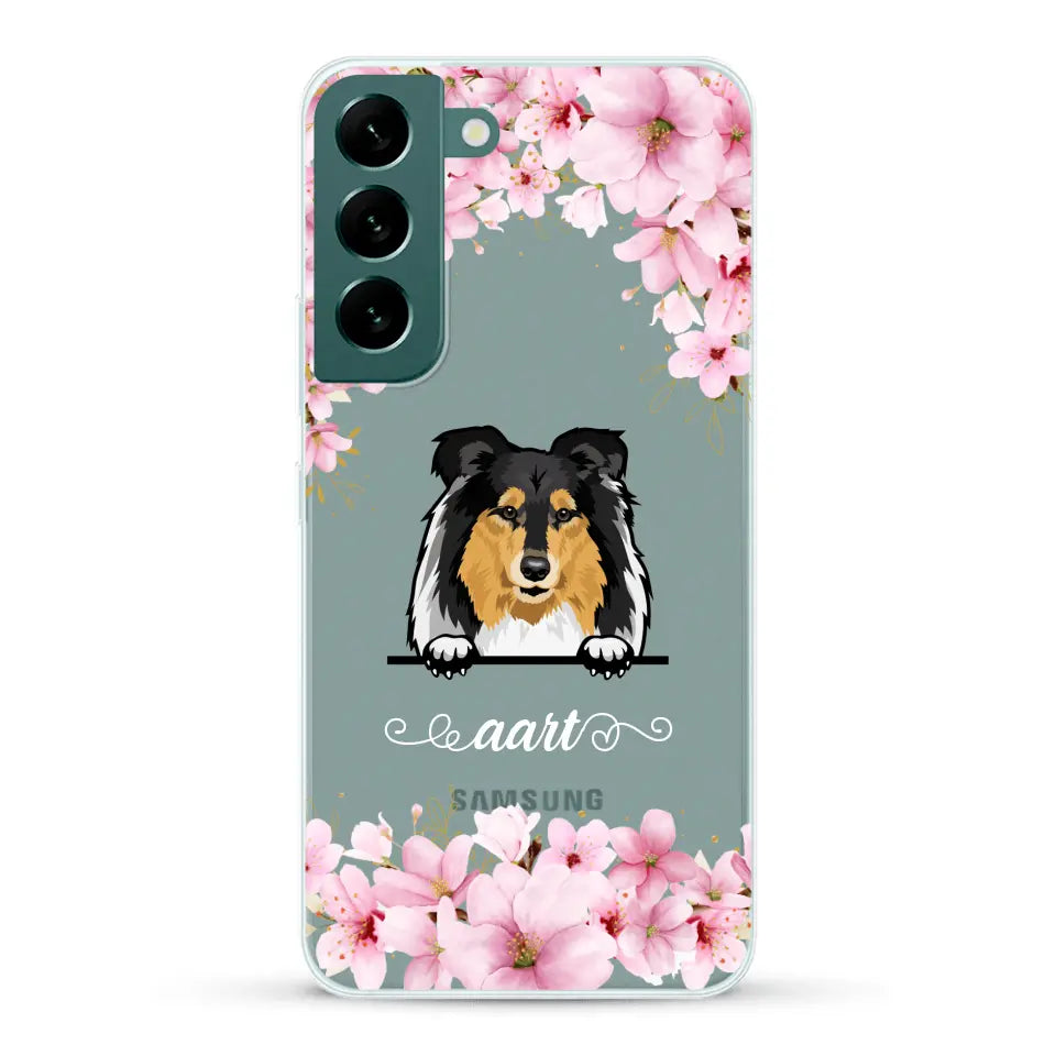 Bloemen Honden - Gepersonaliseerd telefoonhoesje