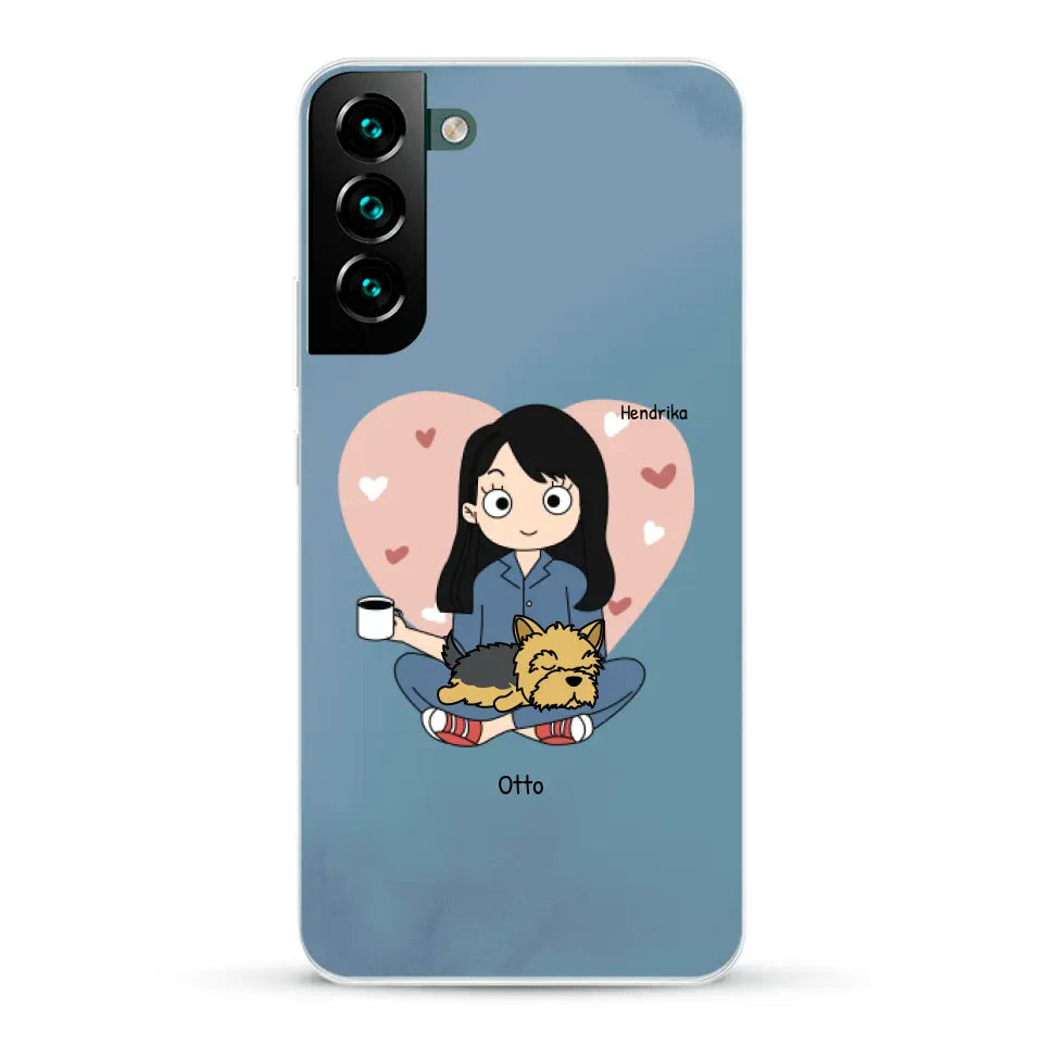 Cartoon honden mama - Gepersonaliseerd telefoonhoesje