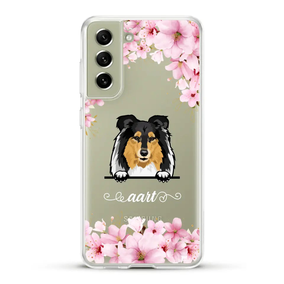 Bloemen Honden - Gepersonaliseerd telefoonhoesje