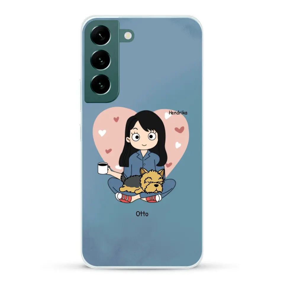 Cartoon honden mama - Gepersonaliseerd telefoonhoesje