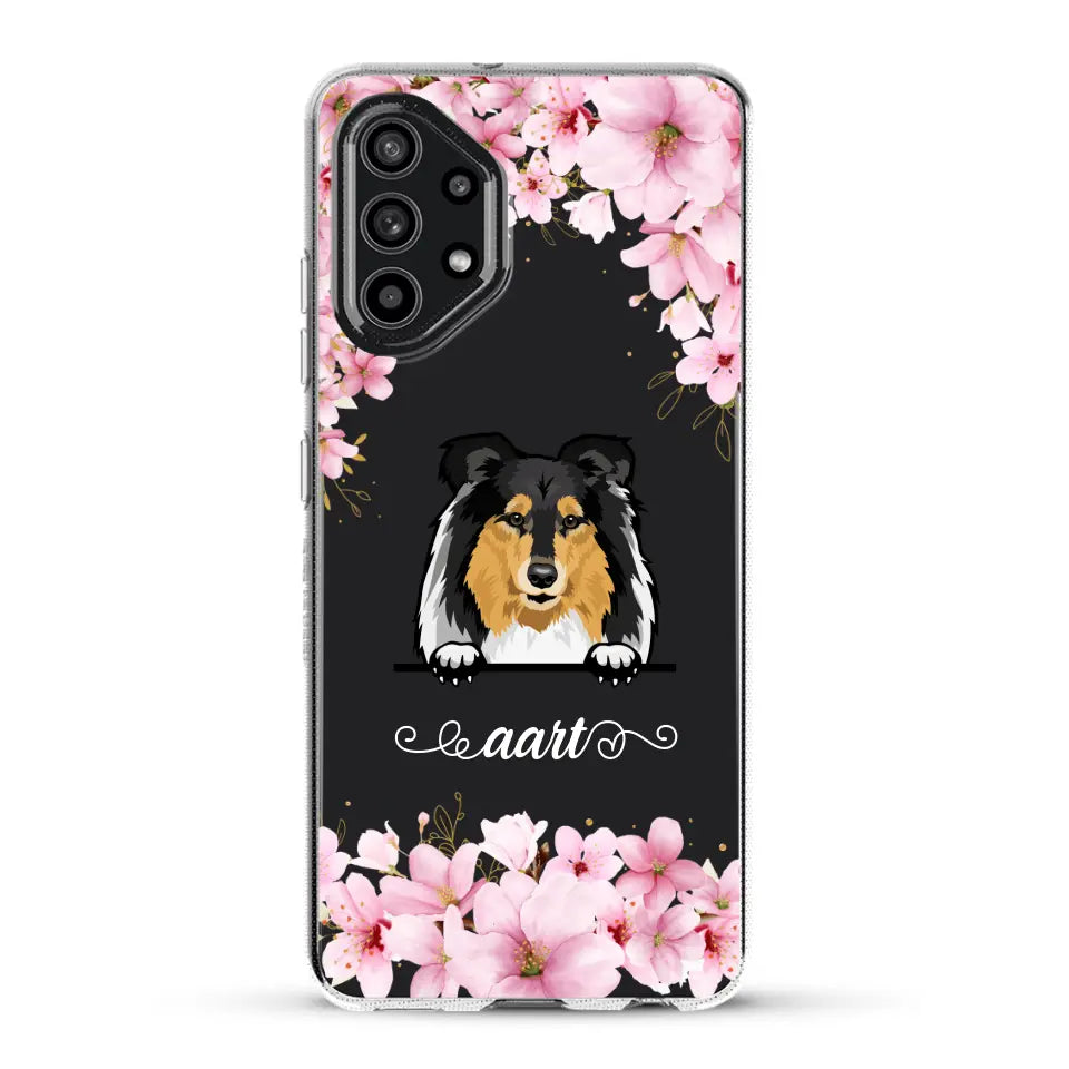 Bloemen Honden - Gepersonaliseerd telefoonhoesje