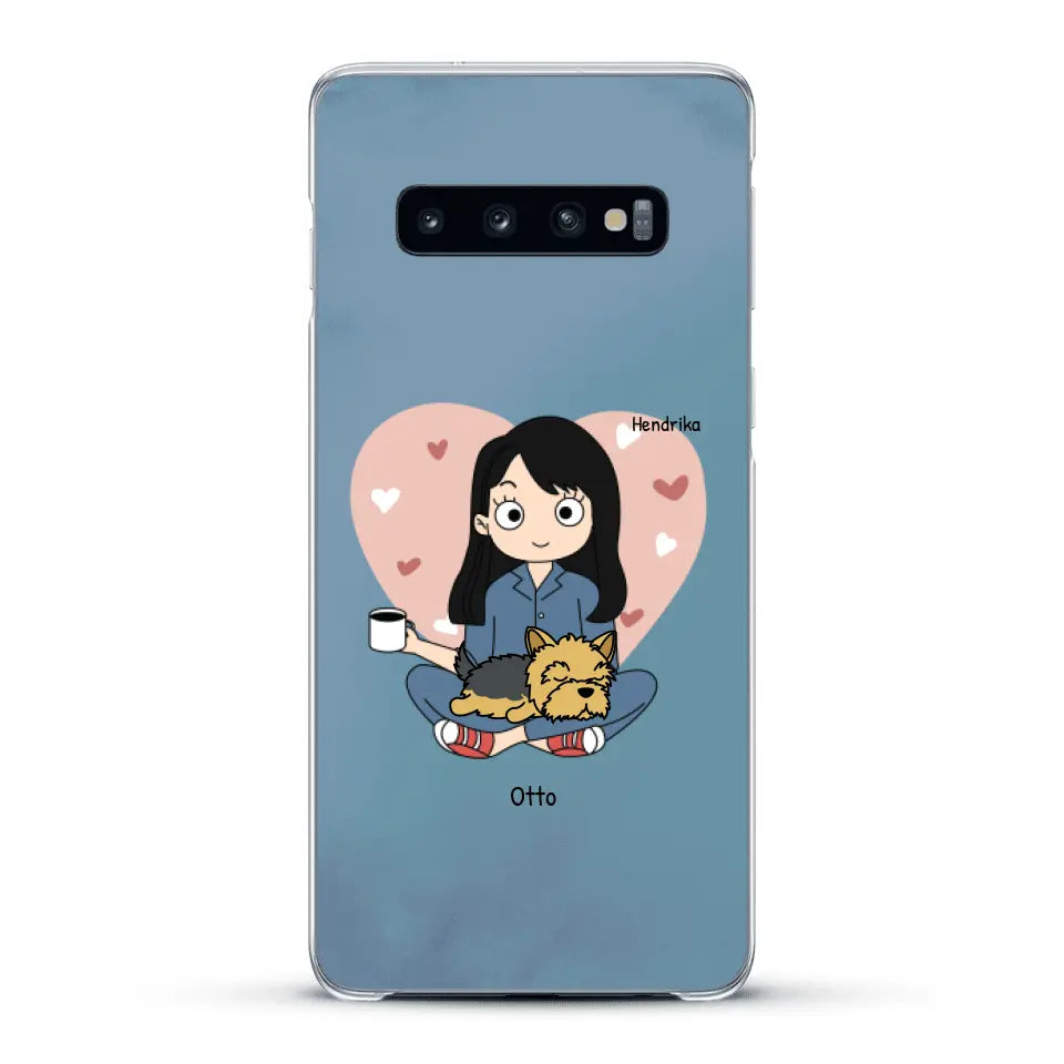 Cartoon honden mama - Gepersonaliseerd telefoonhoesje