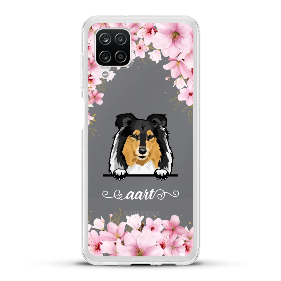 Bloemen Honden - Gepersonaliseerd telefoonhoesje