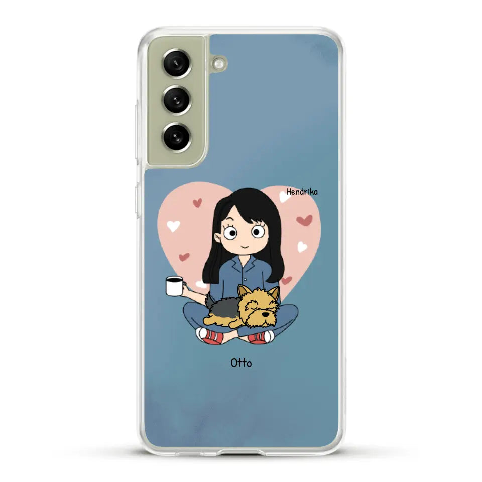 Cartoon honden mama - Gepersonaliseerd telefoonhoesje