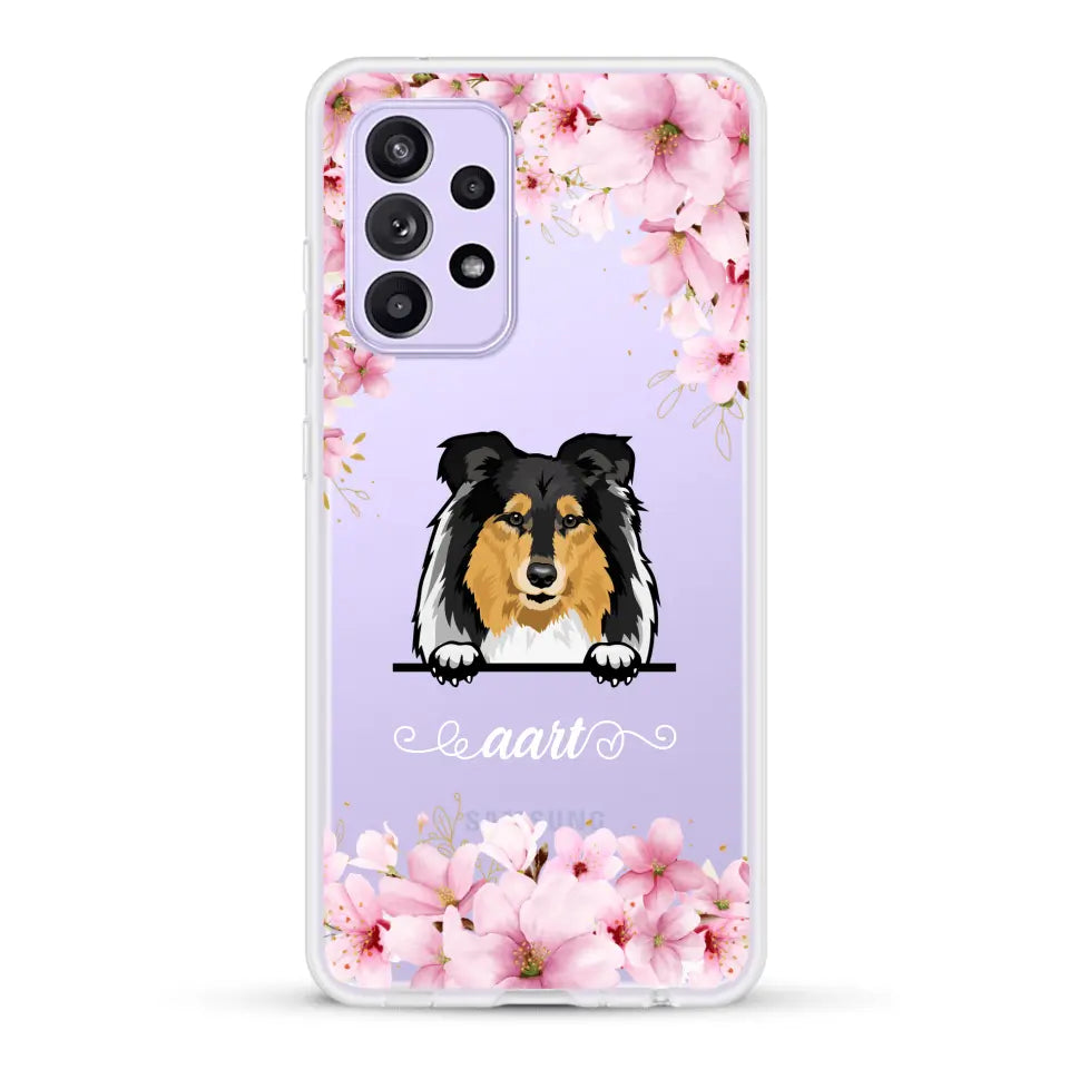 Bloemen Honden - Gepersonaliseerd telefoonhoesje