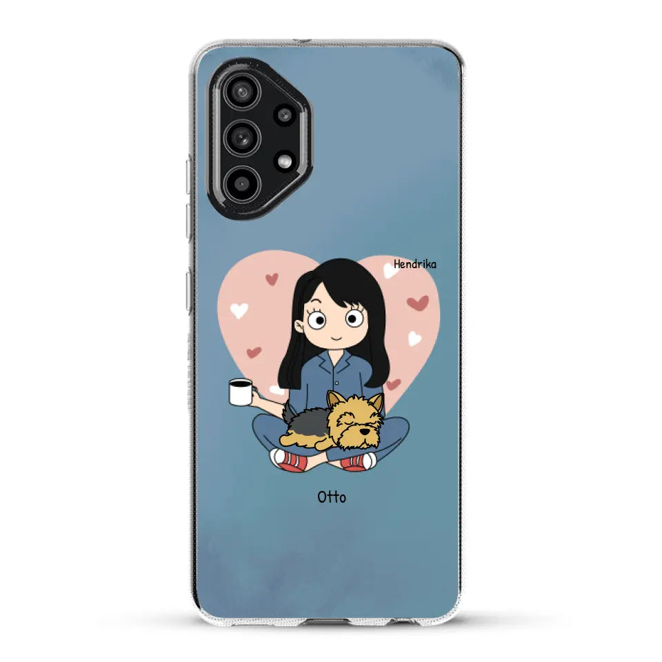 Cartoon honden mama - Gepersonaliseerd telefoonhoesje