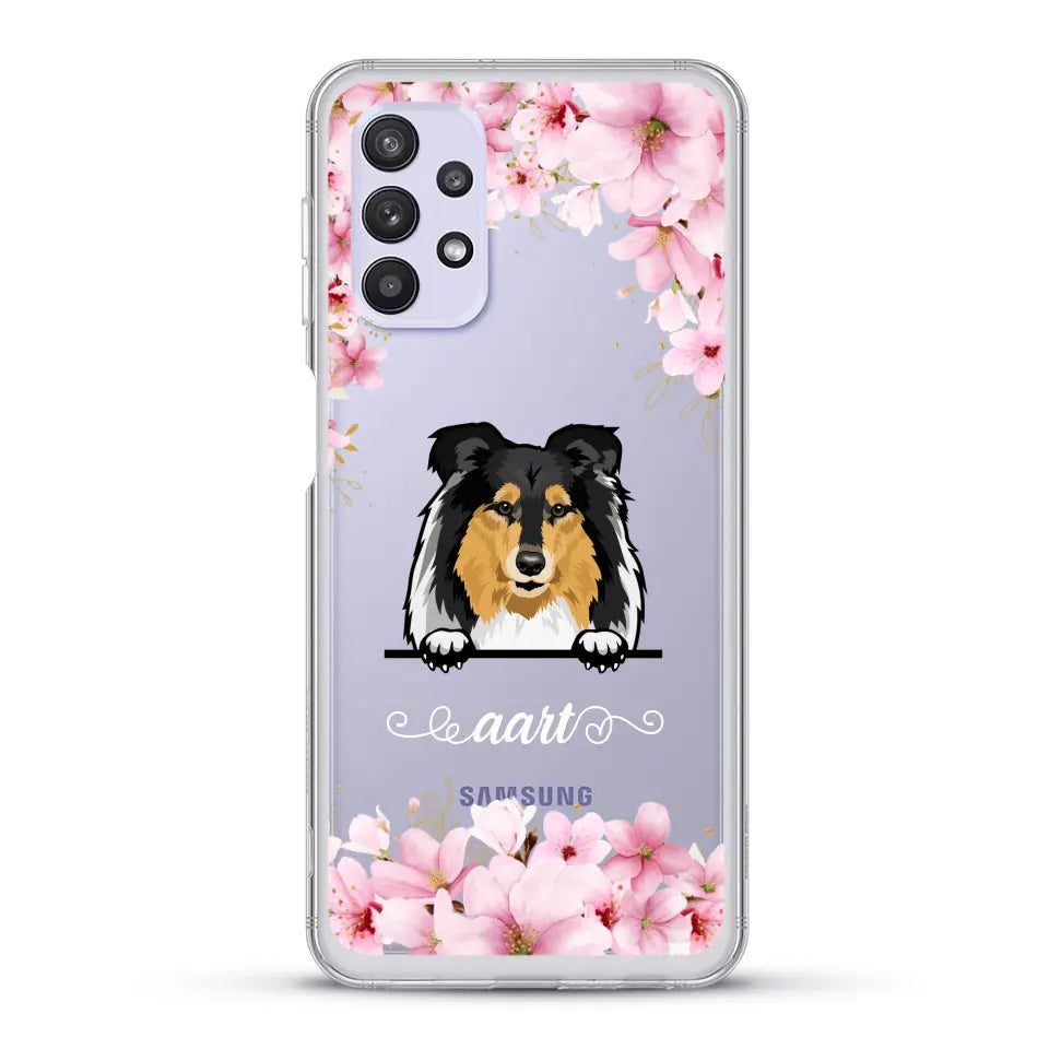 Bloemen Honden - Gepersonaliseerd telefoonhoesje