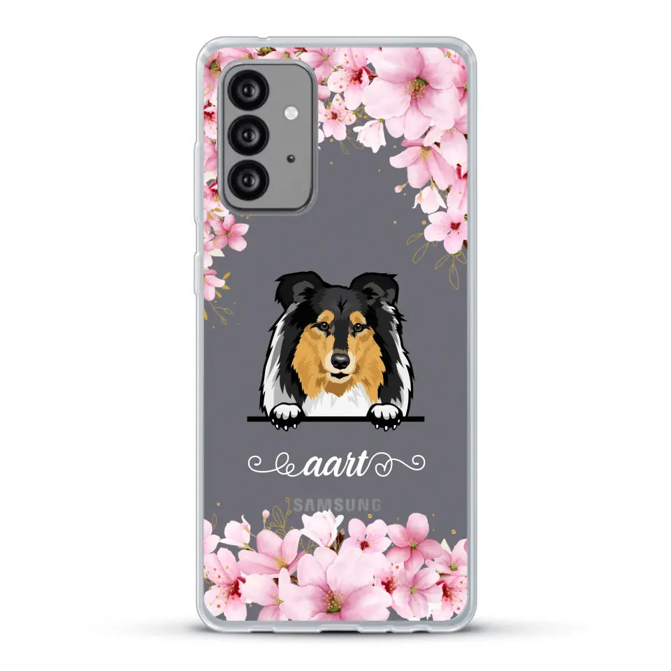 Bloemen Honden - Gepersonaliseerd telefoonhoesje