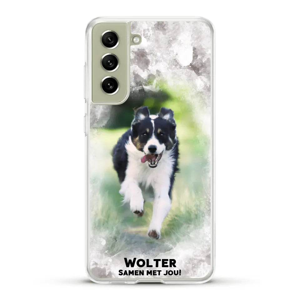 Aquarellenomranding - Gepersonaliseerd telefoonhoesje
