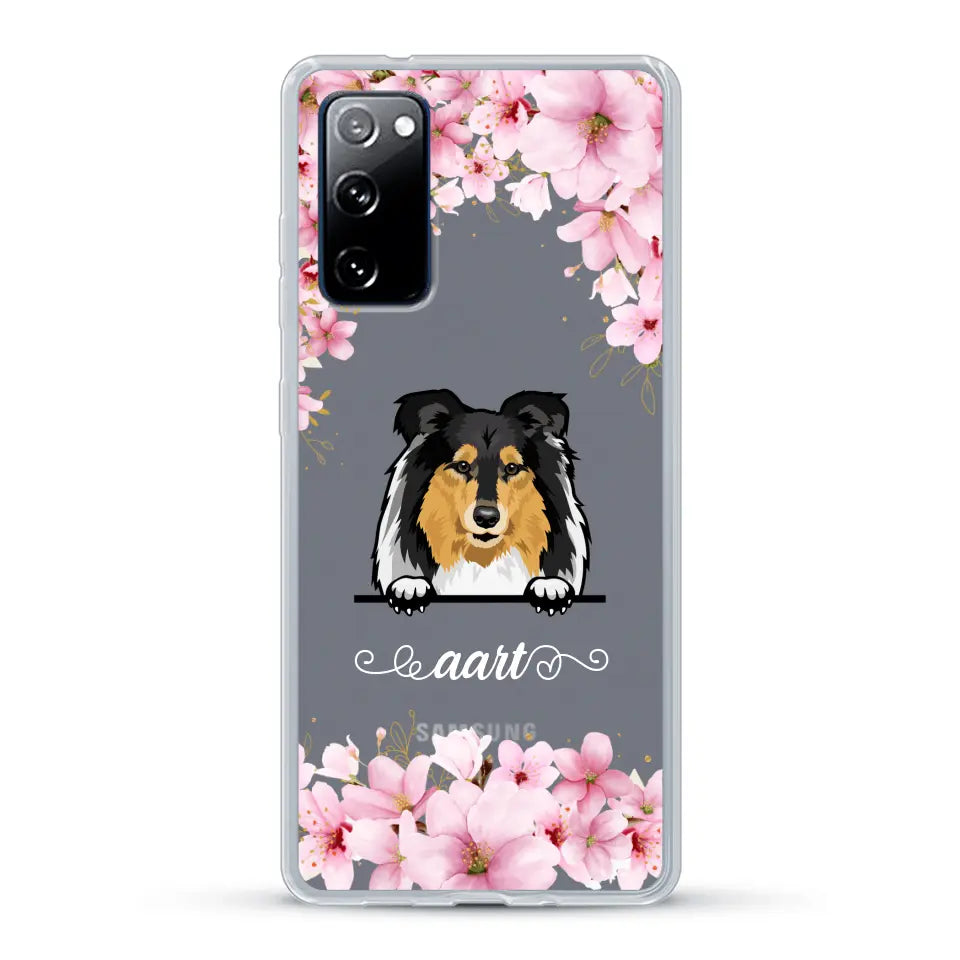 Bloemen Honden - Gepersonaliseerd telefoonhoesje