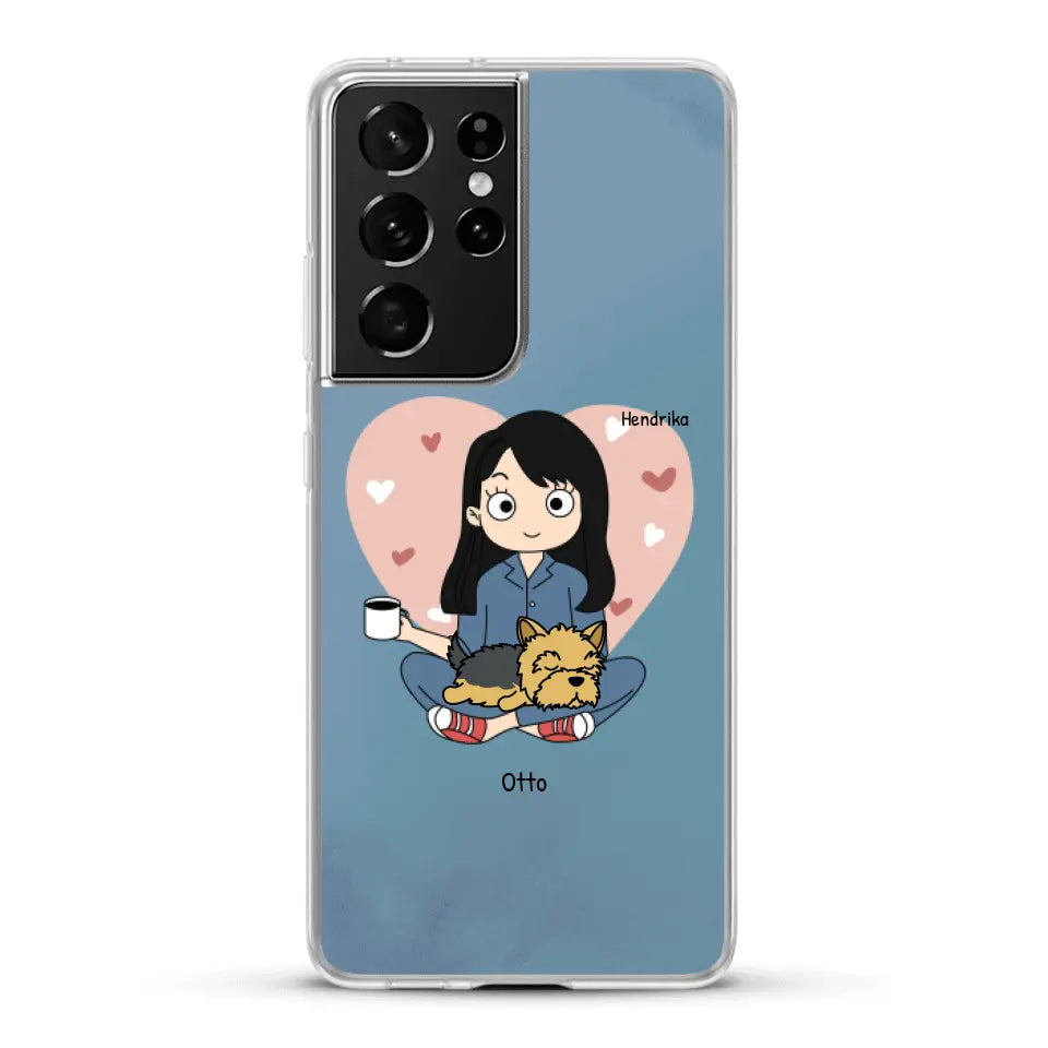 Cartoon honden mama - Gepersonaliseerd telefoonhoesje