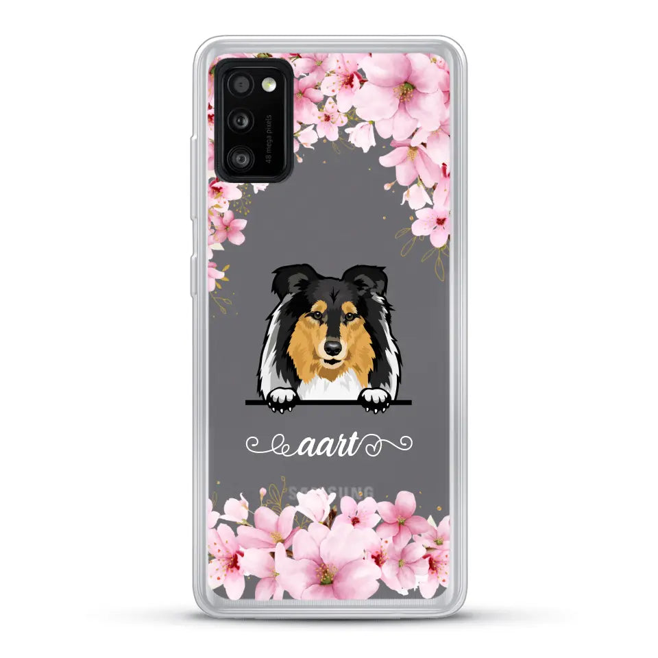 Bloemen Honden - Gepersonaliseerd telefoonhoesje