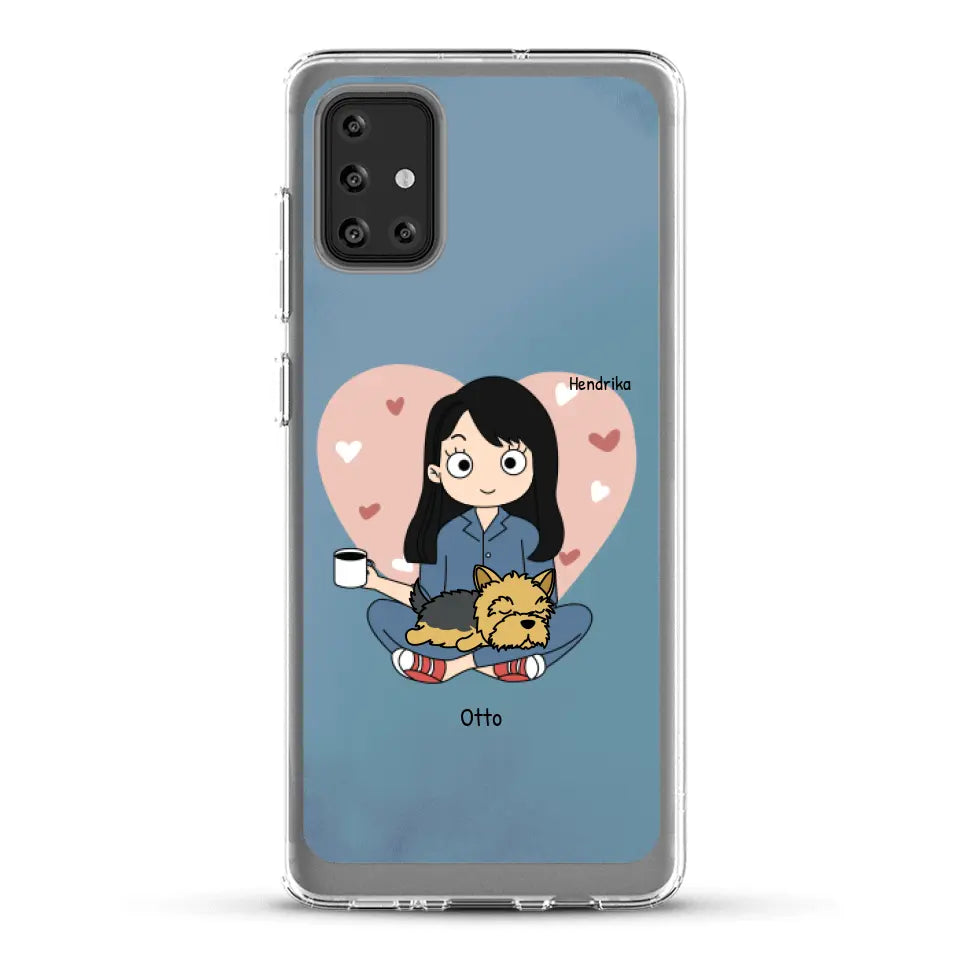 Cartoon honden mama - Gepersonaliseerd telefoonhoesje