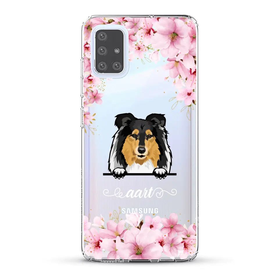 Bloemen Honden - Gepersonaliseerd telefoonhoesje