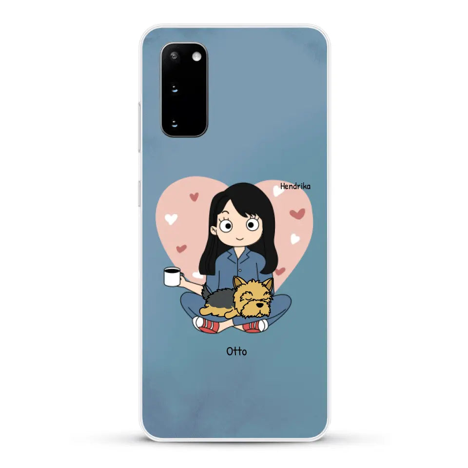 Cartoon honden mama - Gepersonaliseerd telefoonhoesje