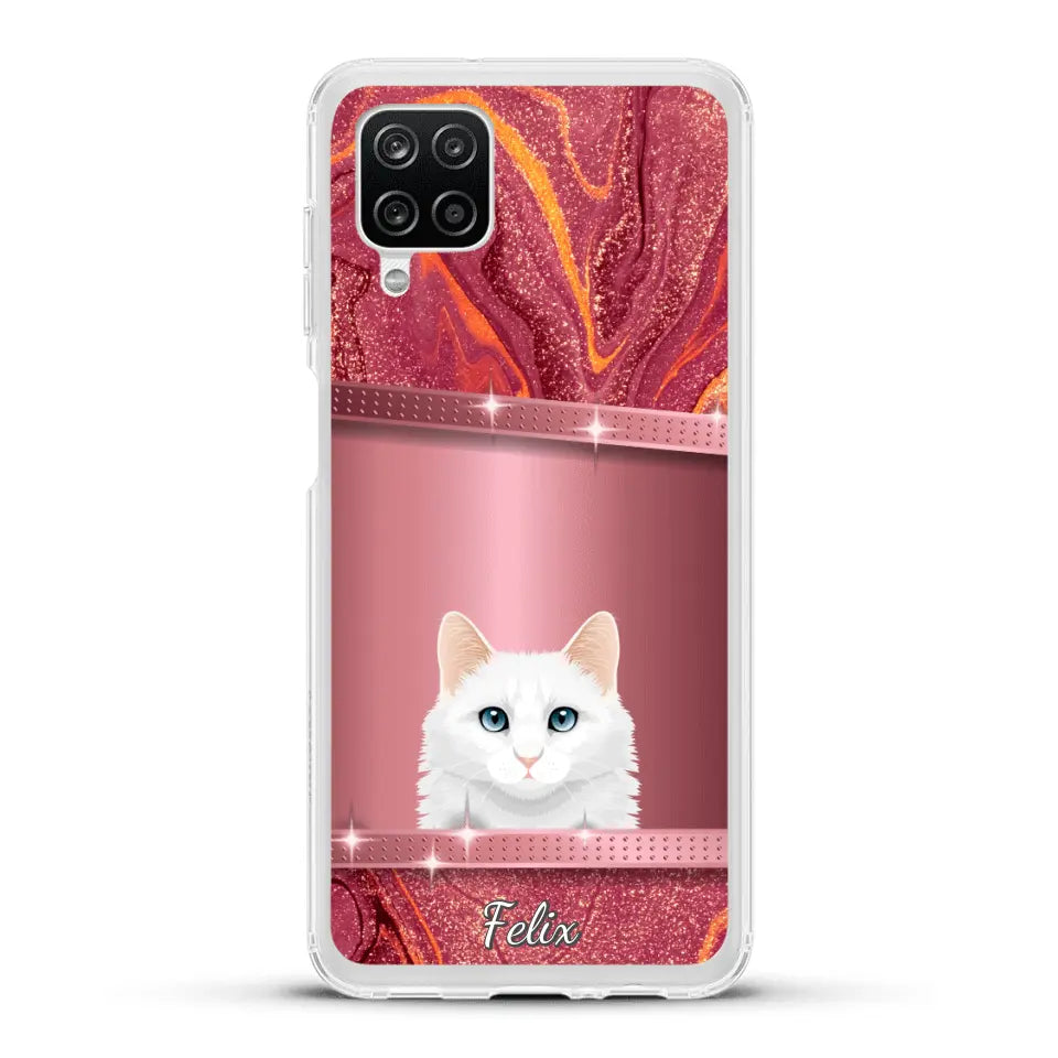 Spionerende katten glitter - Gepersonaliseerd telefoonhoesje