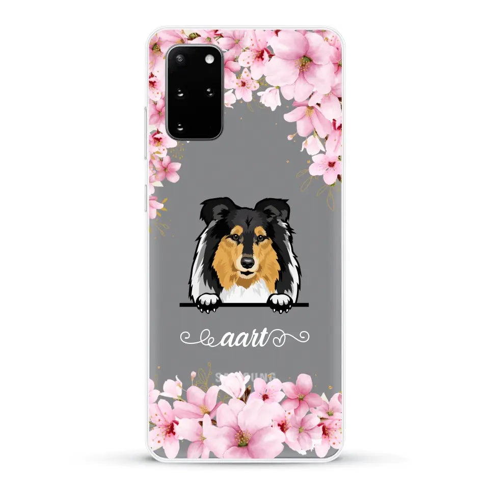 Bloemen Honden - Gepersonaliseerd telefoonhoesje