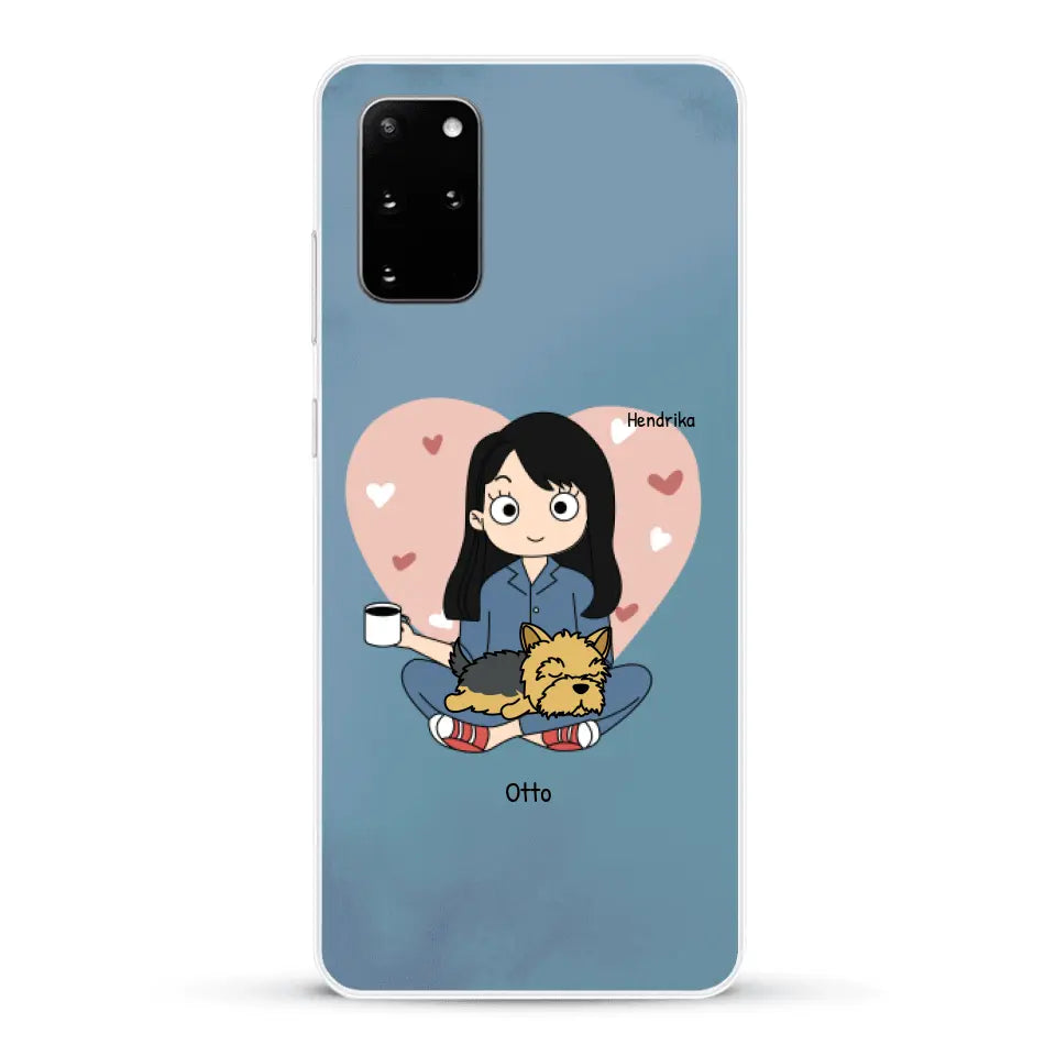 Cartoon honden mama - Gepersonaliseerd telefoonhoesje