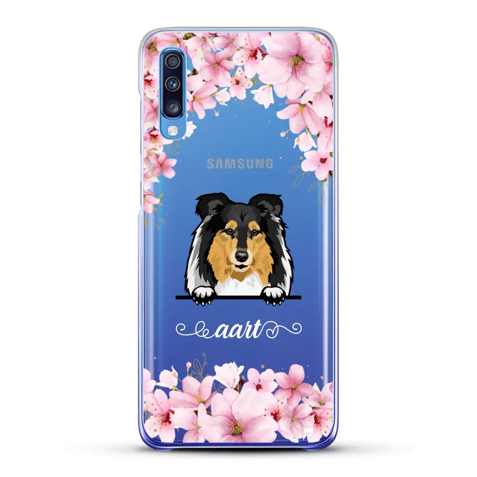 Bloemen Honden - Gepersonaliseerd telefoonhoesje