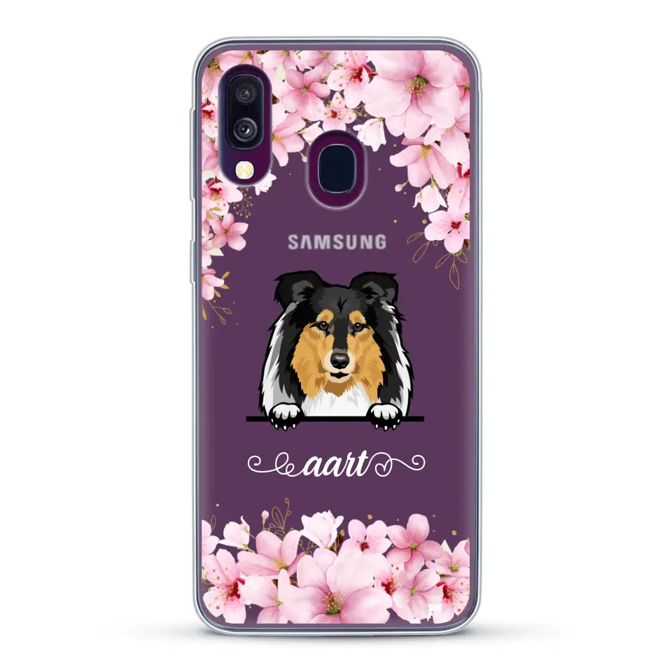 Bloemen Honden - Gepersonaliseerd telefoonhoesje