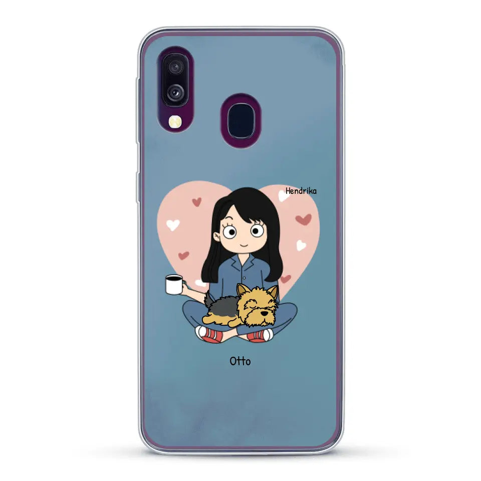 Cartoon honden mama - Gepersonaliseerd telefoonhoesje