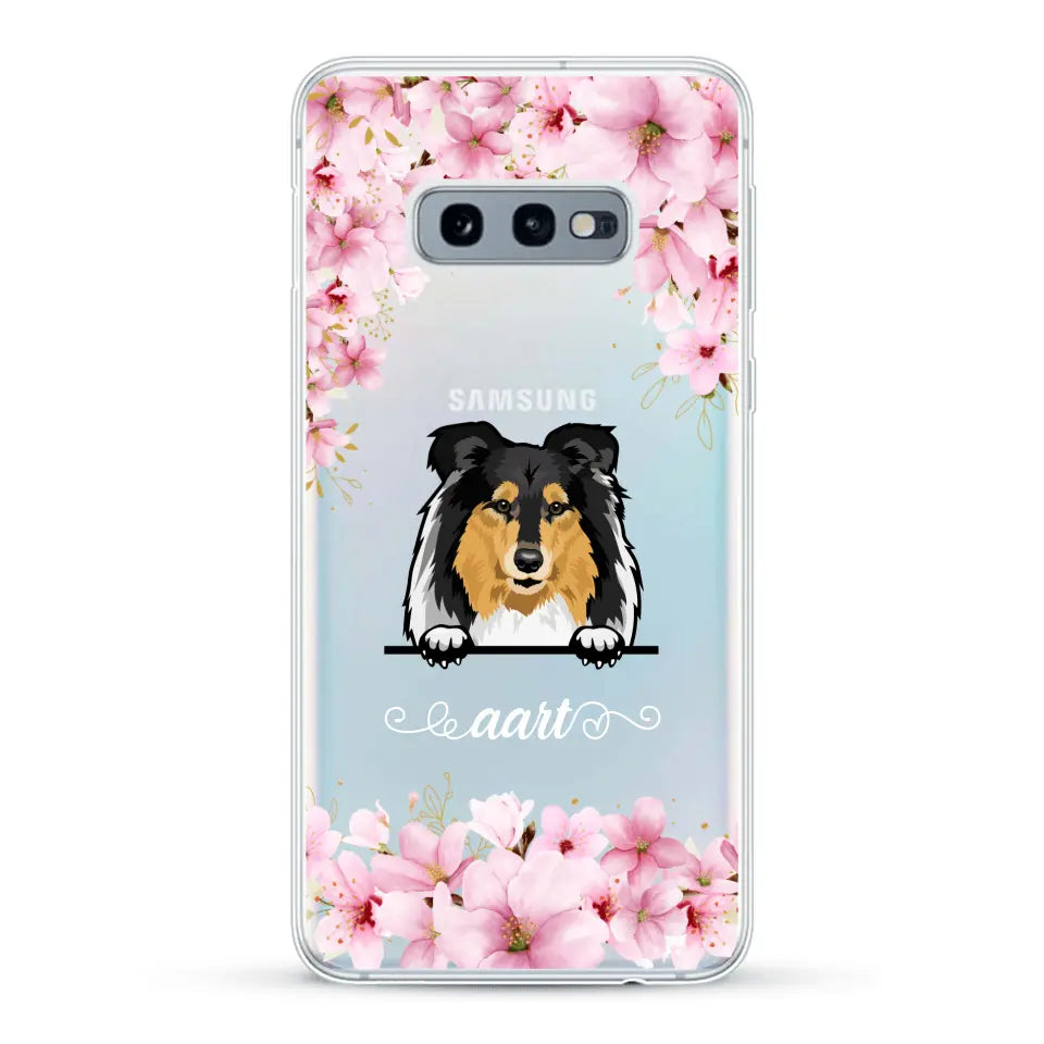 Bloemen Honden - Gepersonaliseerd telefoonhoesje