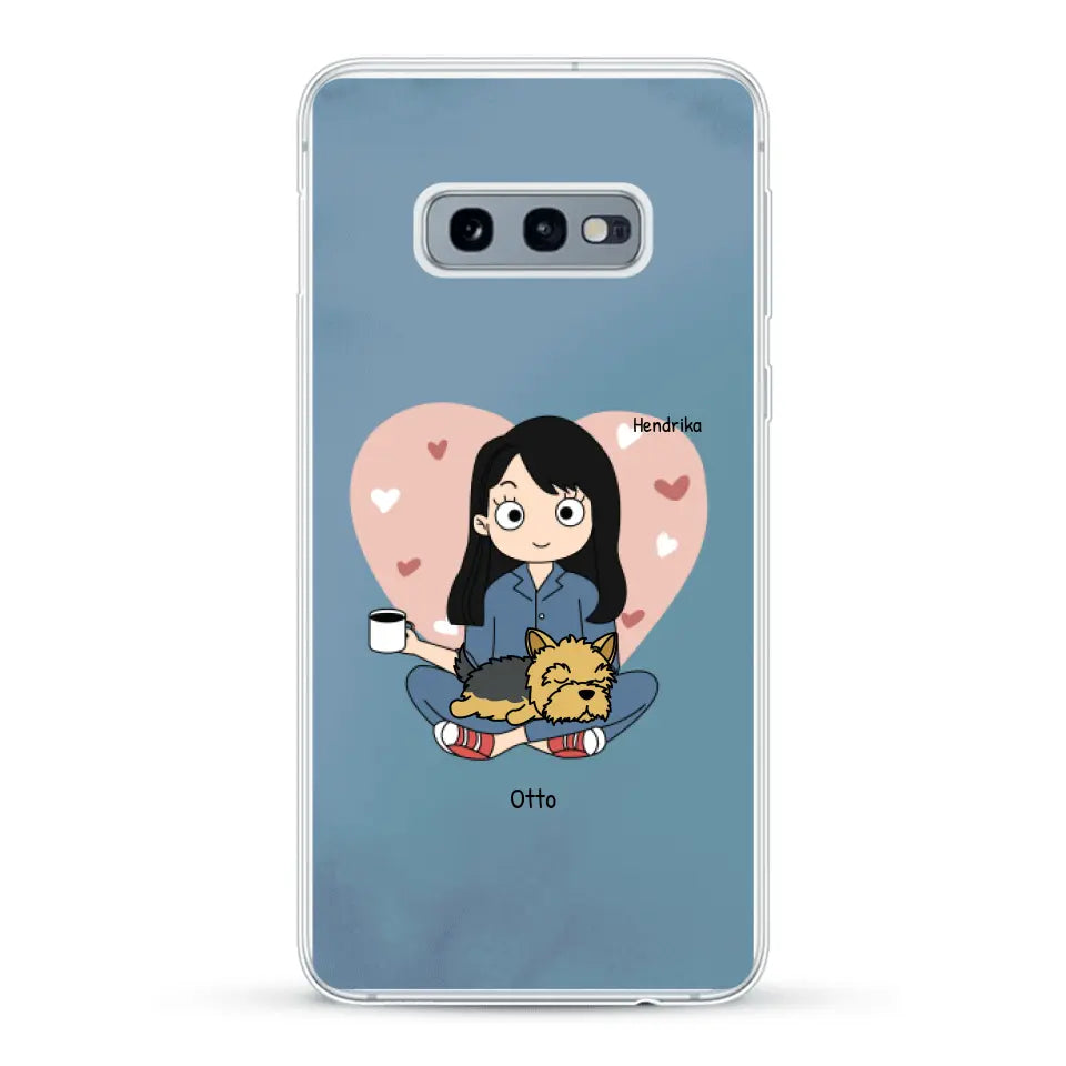 Cartoon honden mama - Gepersonaliseerd telefoonhoesje