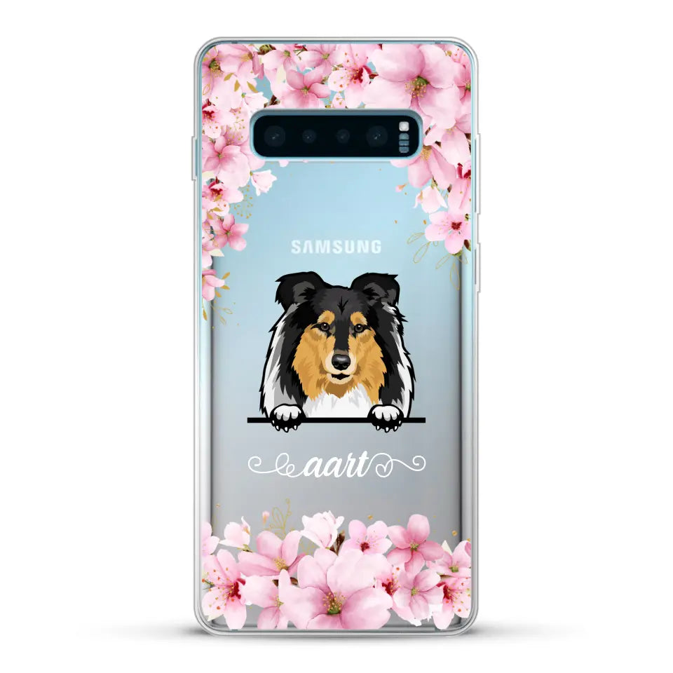 Bloemen Honden - Gepersonaliseerd telefoonhoesje