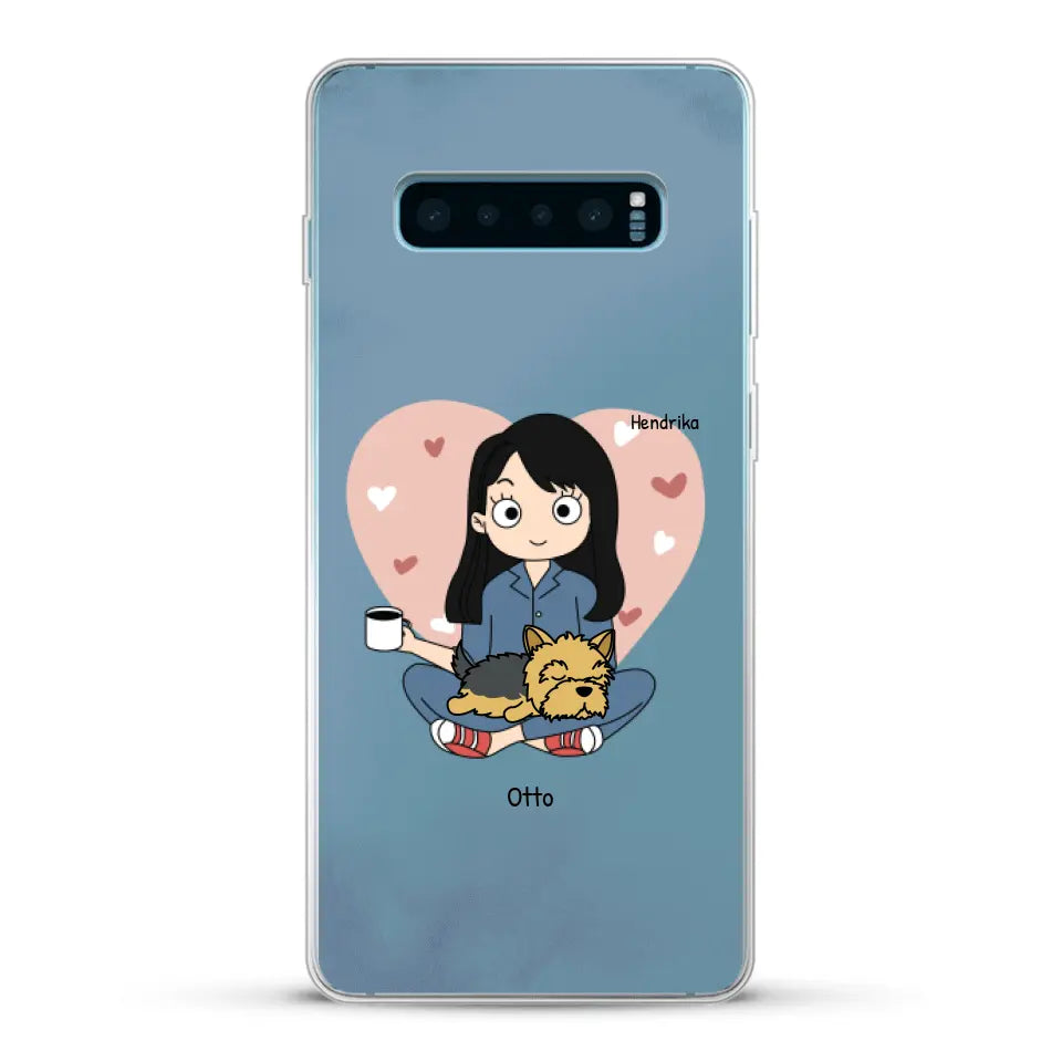 Cartoon honden mama - Gepersonaliseerd telefoonhoesje