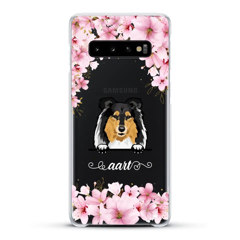 Bloemen Honden - Gepersonaliseerd telefoonhoesje