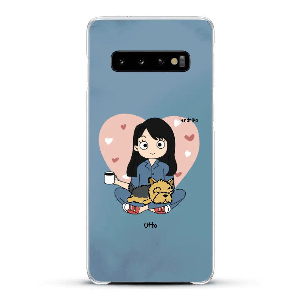 Cartoon honden mama - Gepersonaliseerd telefoonhoesje