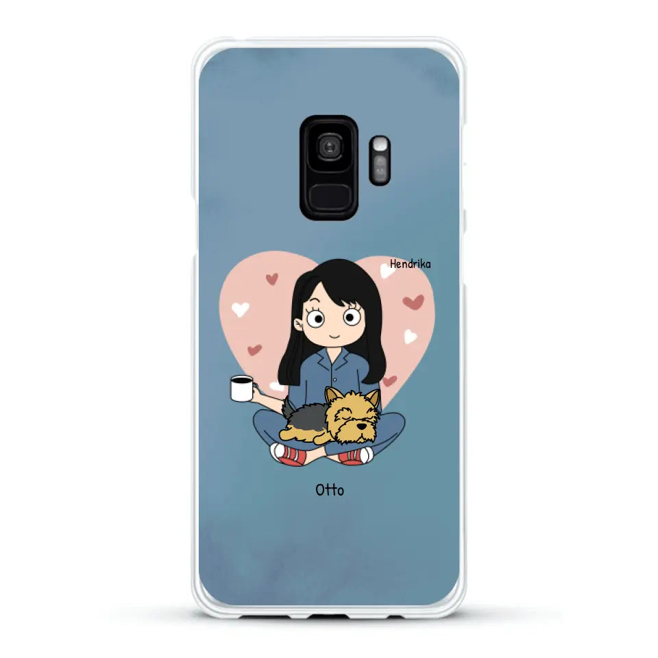 Cartoon honden mama - Gepersonaliseerd telefoonhoesje