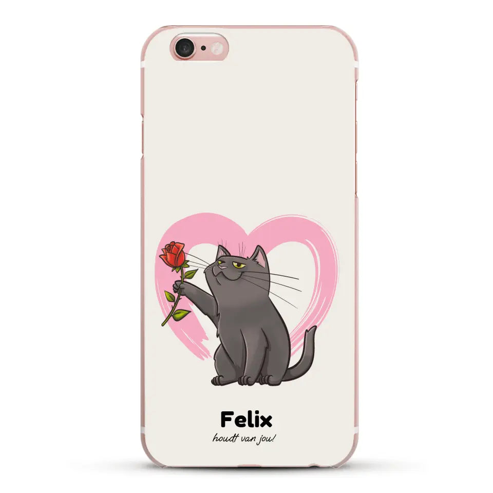 Jouw kat houdt van jou - Gepersonaliseerd telefoonhoesje