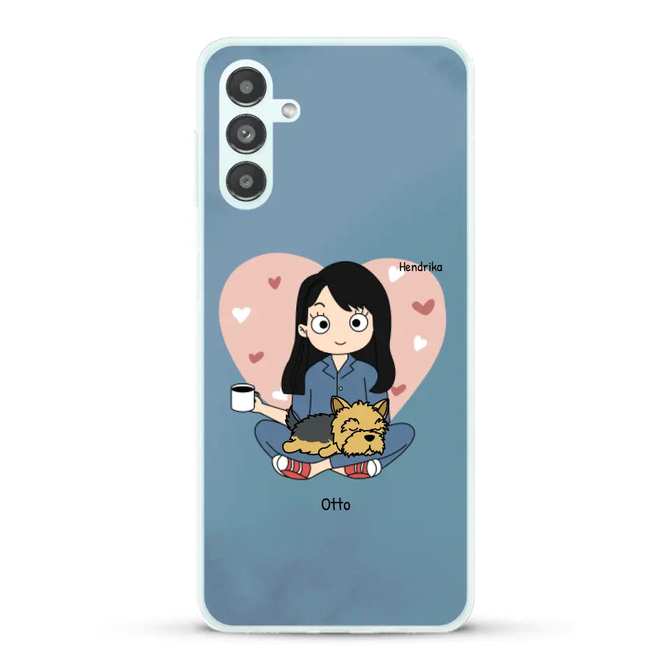 Cartoon honden mama - Gepersonaliseerd telefoonhoesje