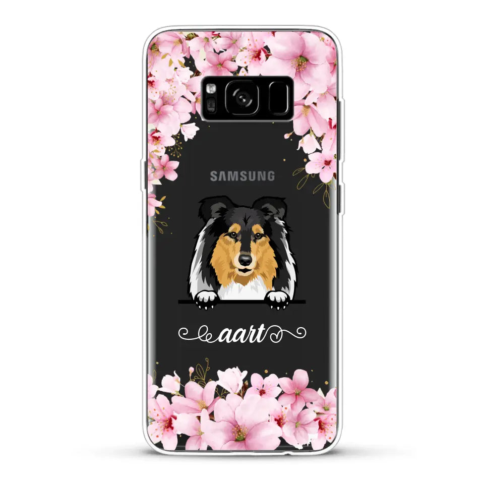 Bloemen Honden - Gepersonaliseerd telefoonhoesje