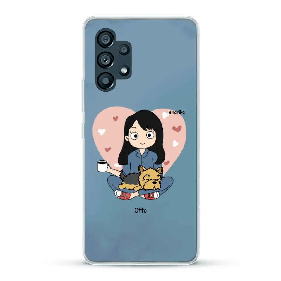 Cartoon honden mama - Gepersonaliseerd telefoonhoesje