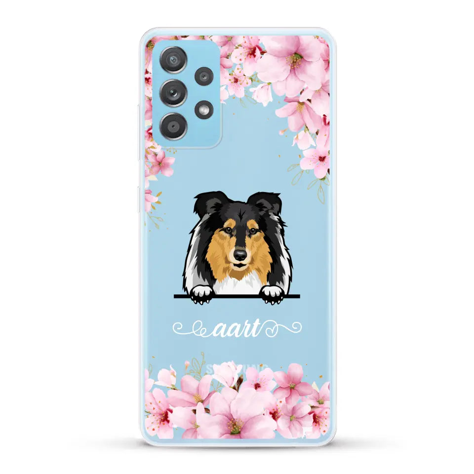 Bloemen Honden - Gepersonaliseerd telefoonhoesje