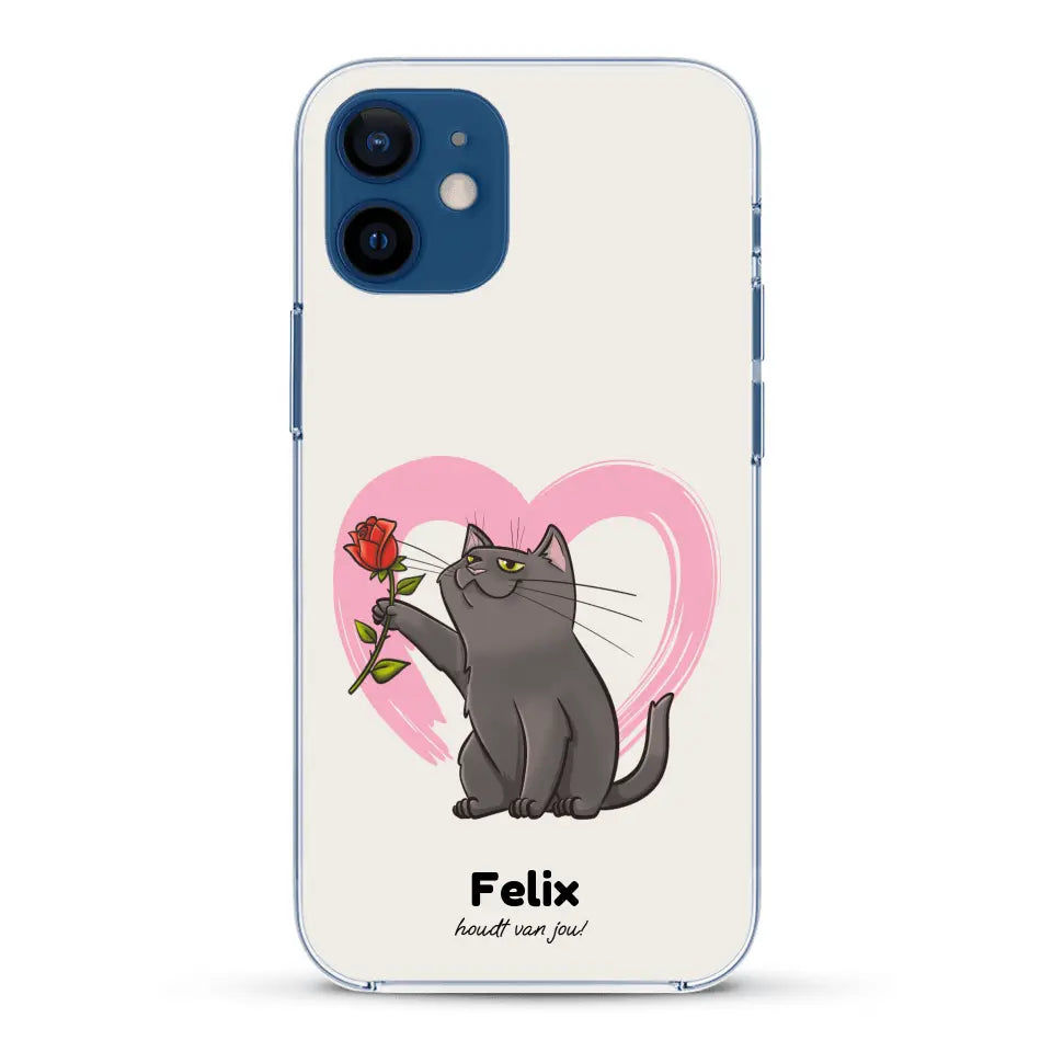 Jouw kat houdt van jou - Gepersonaliseerd telefoonhoesje