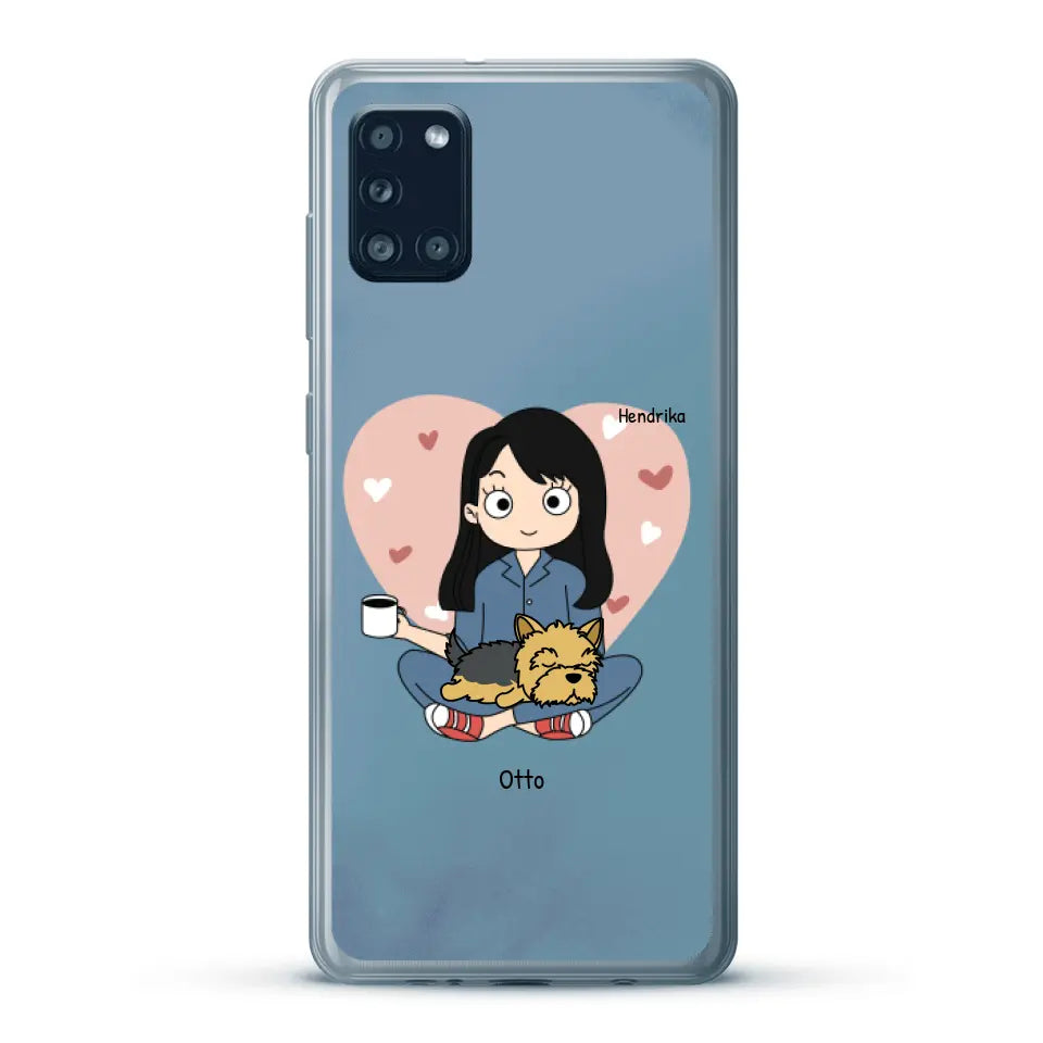 Cartoon honden mama - Gepersonaliseerd telefoonhoesje