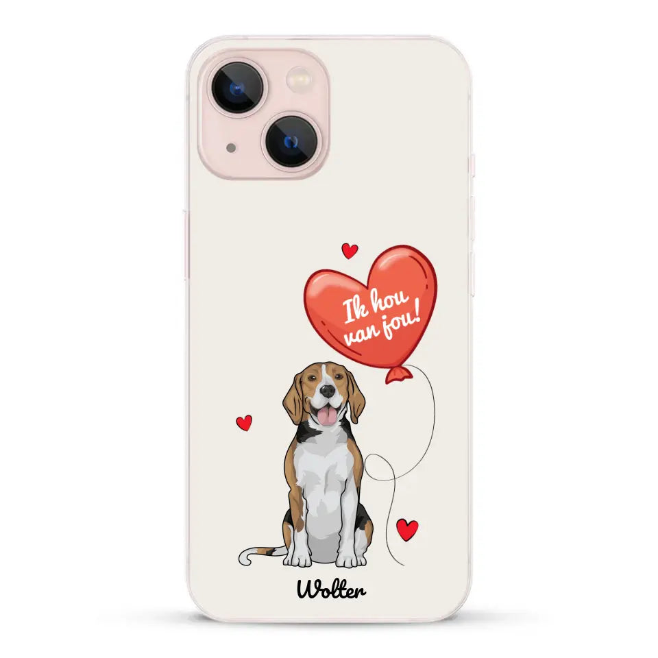 Hondenliefde - Gepersonaliseerd telefoonhoesje