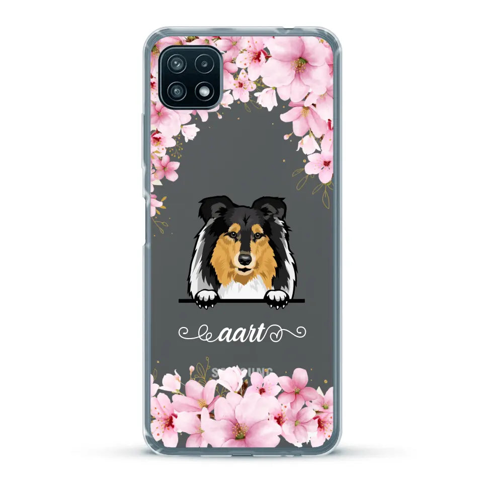 Bloemen Honden - Gepersonaliseerd telefoonhoesje