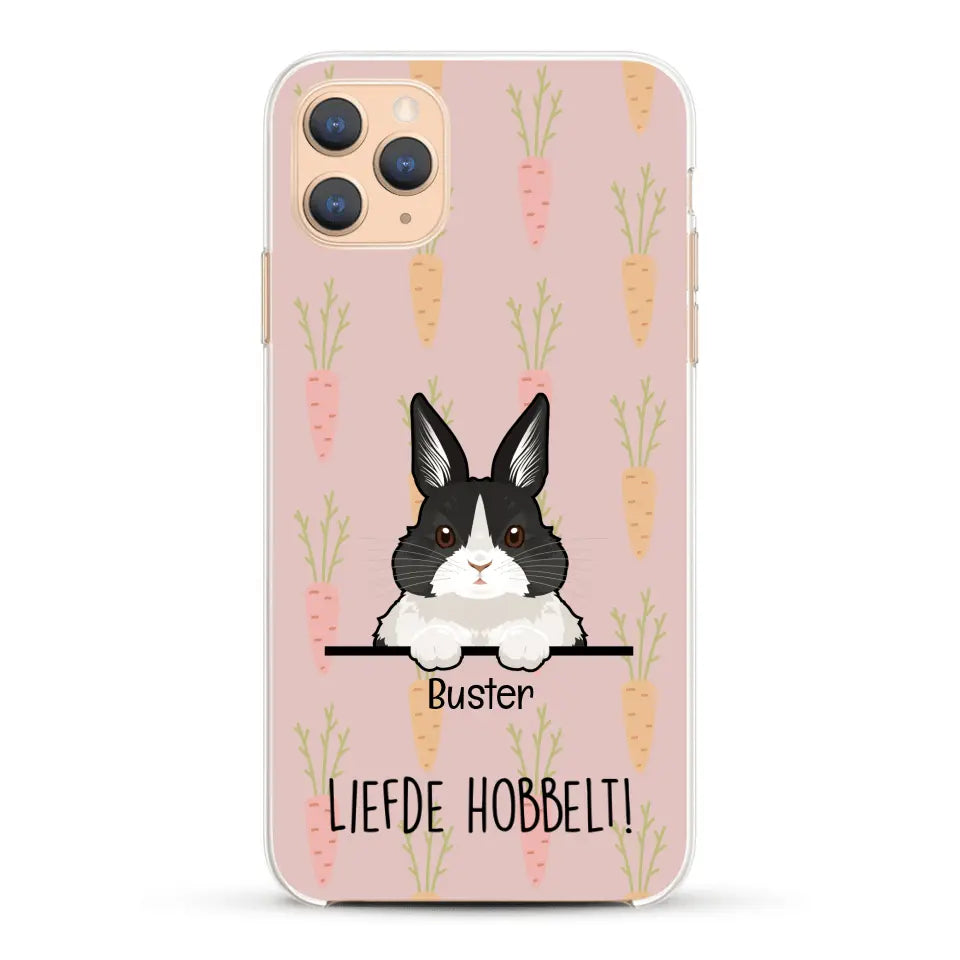 Liefde hobbelt! - Gepersonaliseerd telefoonhoesje