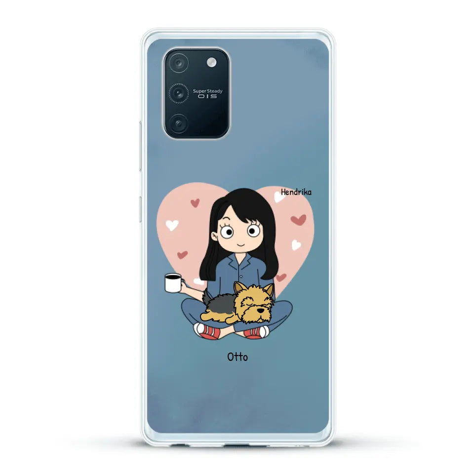 Cartoon honden mama - Gepersonaliseerd telefoonhoesje