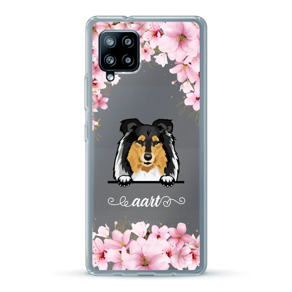 Bloemen Honden - Gepersonaliseerd telefoonhoesje