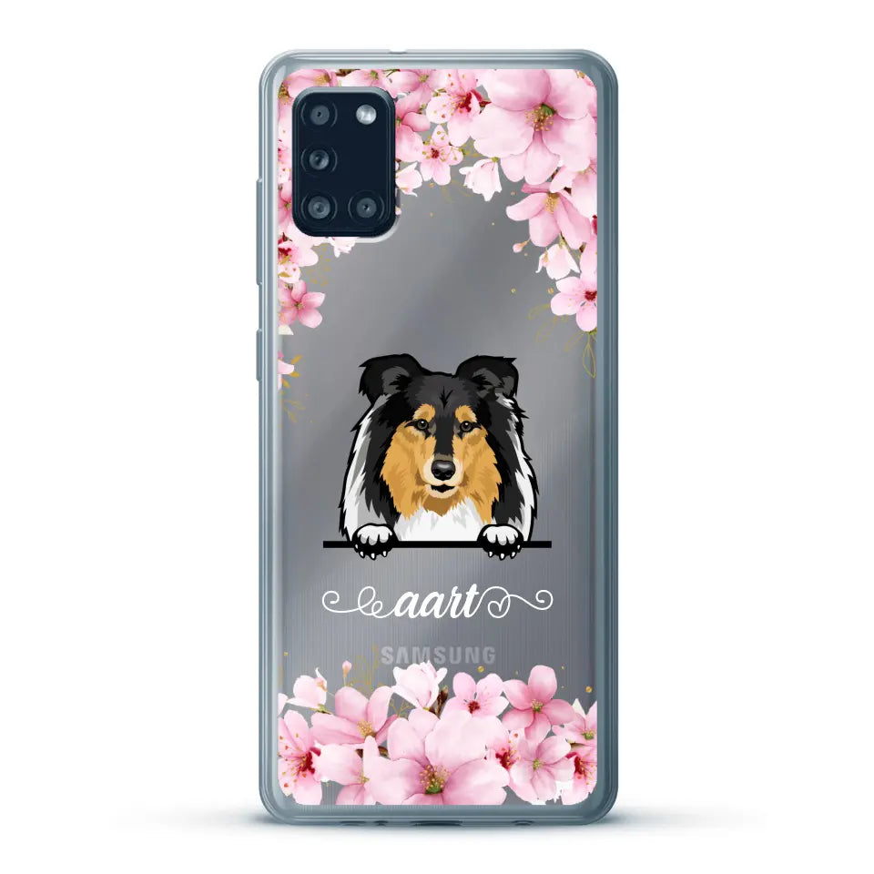 Bloemen Honden - Gepersonaliseerd telefoonhoesje