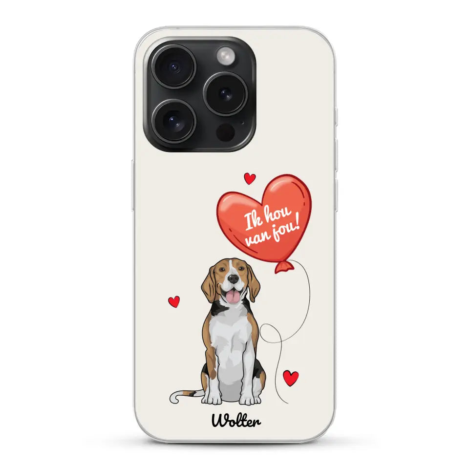 Hondenliefde - Gepersonaliseerd telefoonhoesje
