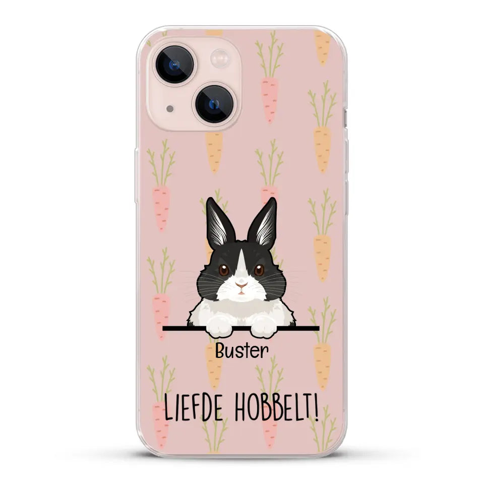 Liefde hobbelt! - Gepersonaliseerd telefoonhoesje